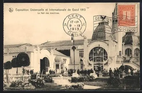 AK Gand, Exposition Universelle 1913, Le Hall des machines