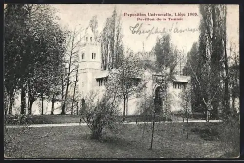 AK Liége, Exposition Universelle 1905, Pavillon de la Tunisie