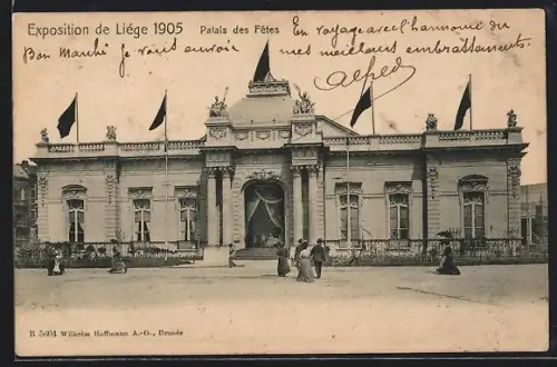 AK Liége, Exposition Universelle 1905, Palais des Fetes