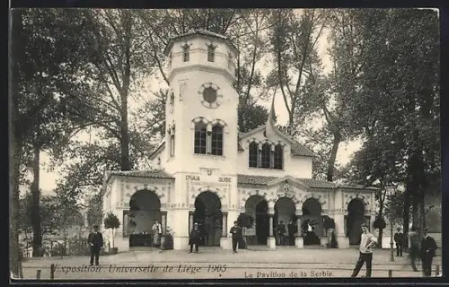 AK Liége, Exposition Universelle 1905, Le Pavillon de la Serbie