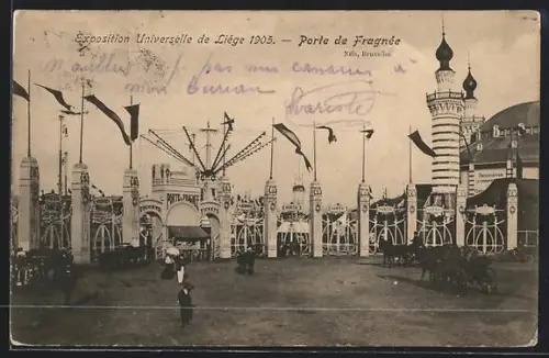 AK Liége, Exposition Universelle 1905, Porte de Fragnée