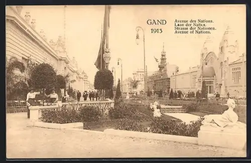 AK Liége, Exposition Universelle et Internationale 1905, Avenue des Nations