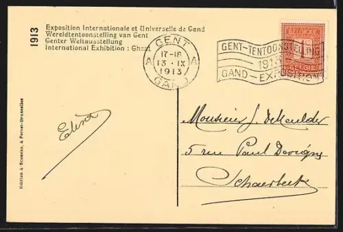 AK Gand, Exposition Universelle 1913, Vieille Flandre