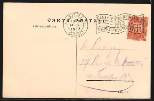 AK Gand, Exposition 1913, Palais des Congrès