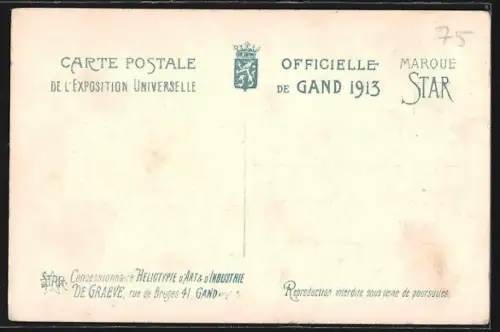 AK Gand, Exposition Universelle 1913, La Cour d`Honneur et le Chateau d`Eau