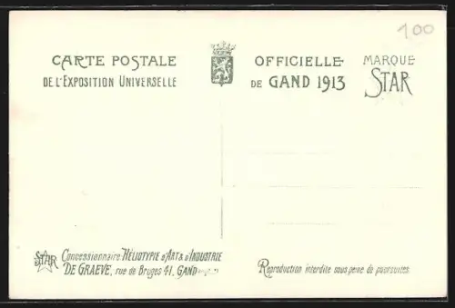 AK Gand, Exposition Universelle 1913, Les Sections Anglaise et Francaise