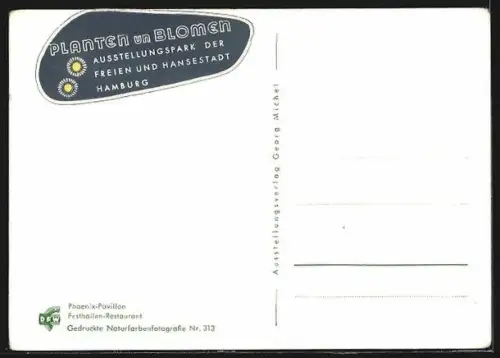AK Hamburg, Planten un Bloemen, Phoenix-Pavillon / Festhallen-Restaurant