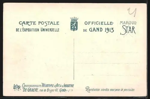 AK Gand, Exposition Universelle 1913, La Section Anglaise