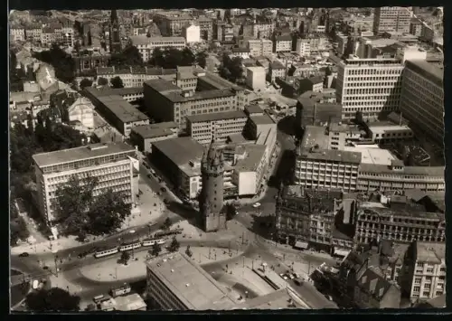 AK Frankfurt a. M., Blick auf das Eschenheimer Tor aus der Vogelschau