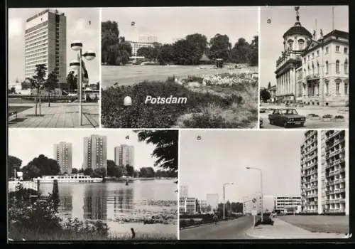 AK Potsdam, Interhotel Potsdam, Freundschaftsinsel, Klubhaus Hans Marchwitza