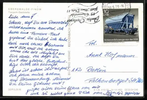 AK Eberswalde, Tierpark-Gaststätte, Aussenansicht