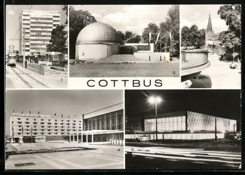 AK Cottbus, Zentrum, Raumflugplanetarium, HO-Gaststätte Am Stadttor