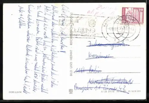 AK Karl-Marx-Stadt, Karl-Marx-Allee, Centrum-Warenhaus, Ensemble Lobgedichte