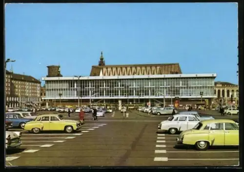 AK Dresden, Vorplatz zum Kulturpalast