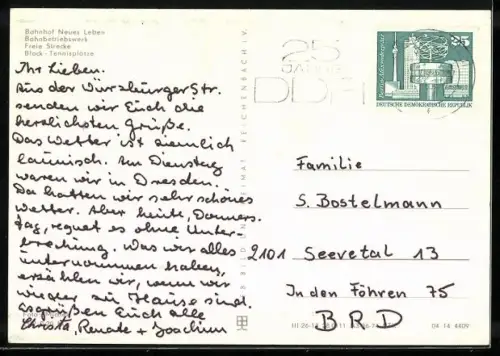 AK Karl-Marx-Stadt, Pioniereisenbahn, Bahnhof Neues Leben, Freie Strecke, Bahnbetriebswerk