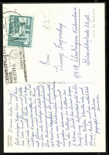 AK Dresden, Zweinger, Langgalerie mit Kronautor, Fernsehturm, Interhotel