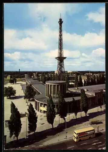 AK Berlin-Charlottenburg, Blick zum Funkturm