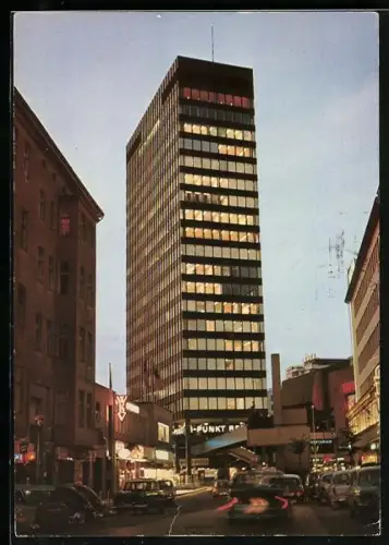 AK Berlin, Europa Center von der Strasse aus