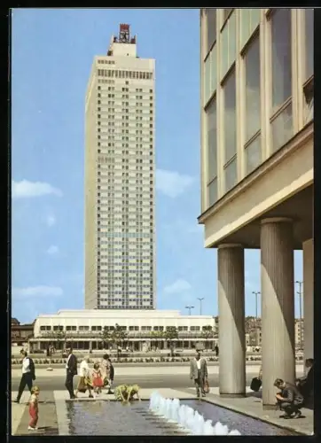 AK Berlin, Hotel Stadt Berlin, Blick vom Haus des Lehrers