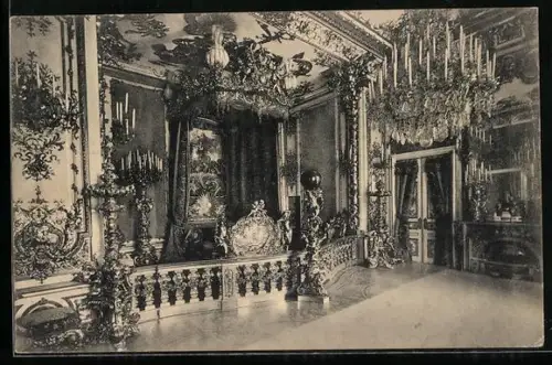 AK Herrenchiemsee, Schlafzimmer im Königlichen Schloss