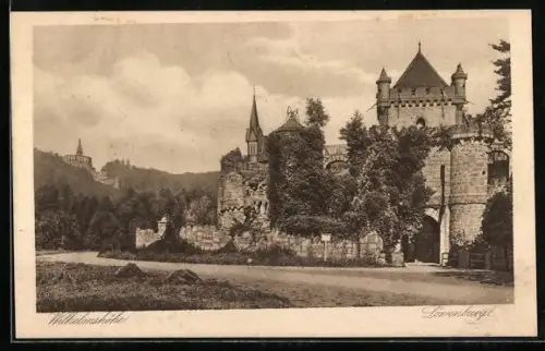 AK Wilhelmshöhe, Löwenburg mit Umgebung