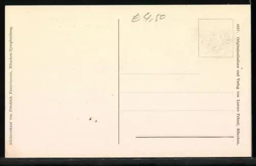 AK München-Nymphenburg, Blick auf die Badenburg mit See