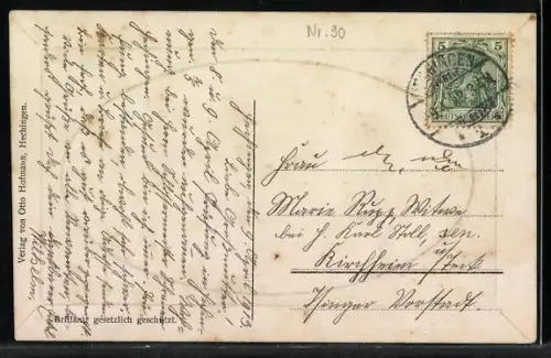 AK Hohenzollern, Blick auf die Burg von Südwesten