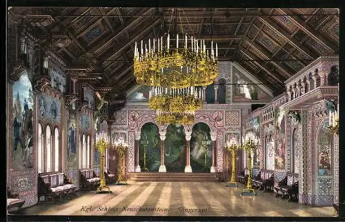 AK Kgl. Schloss Neuschwanstein, Sängersaal