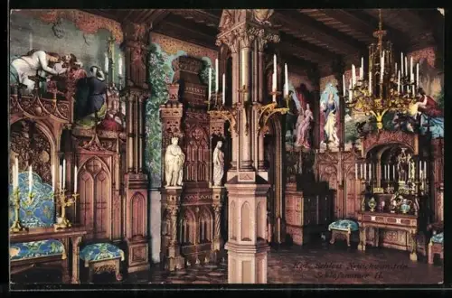 AK Kgl. Schloss Neuschwanstein, Schlafzimmer II