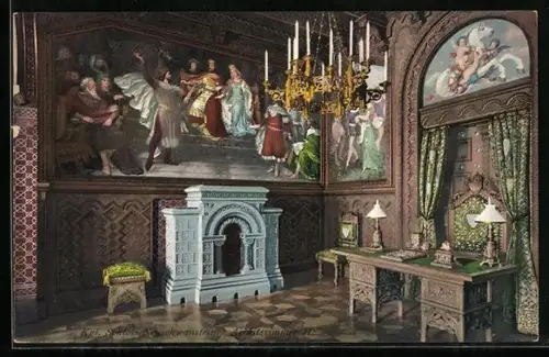 AK Kgl. Schloss Neuschwanstein, Arbeitszimmer II