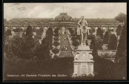 AK Sanssouci, Denkmal Friedrichs des Grossen