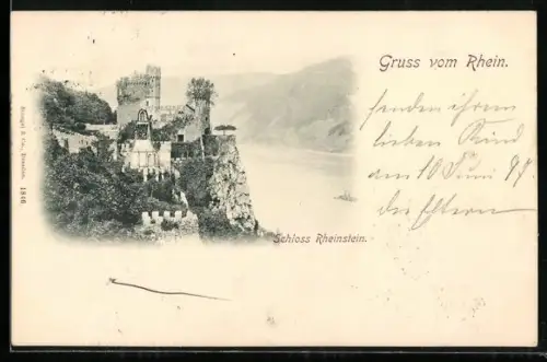 AK Rheinstein, Blick auf das Schloss