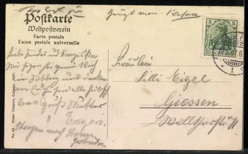 AK Ehrenbreitstein, Flusspartie mit Festung und Flussdampfer