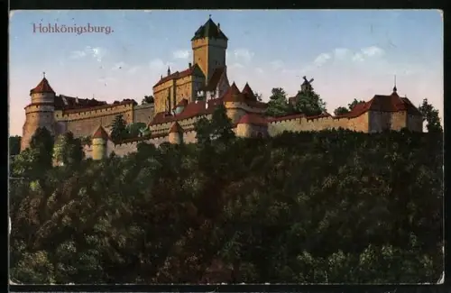 AK Hohkönigsburg, Burg mit umgebendem Wald