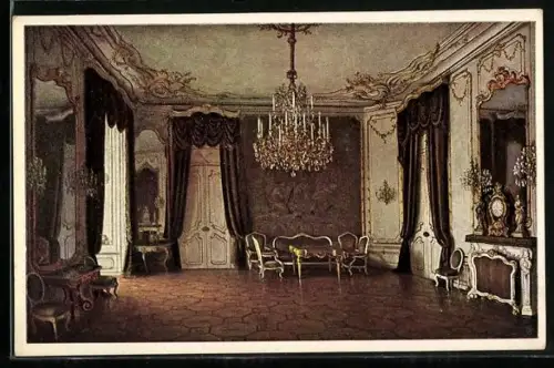 AK Wien, Wiener ehemalige Hofburg, Audienzsalon des Fremdenappartements