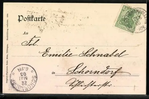 AK Bisingen, Burg Hohenzollern, Passepartout