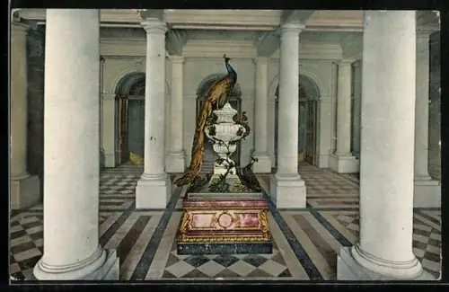 AK Königl. Schloss Herrenchiemsee, Der Pfau