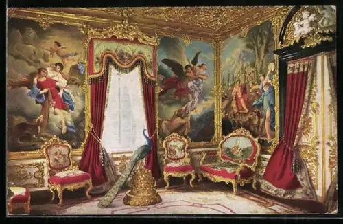 AK Linderhof, Königliches Schloss Linderhof, Östliches Gobelinzimmer