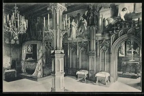 AK Königliches Schloss Neuschwanstein, Schlafzimmer & Oratorium