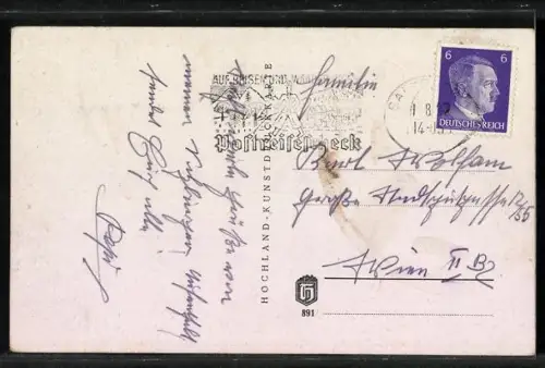 AK Salzburg, Festung Hohensalzburg u. d. Untersberg