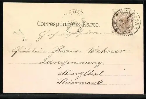 AK Salzburg, Blick auf die Festung