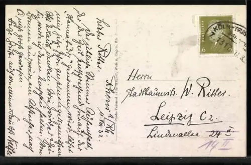 AK Braubach a. Rh., Morgenstimmung auf der Marksburg