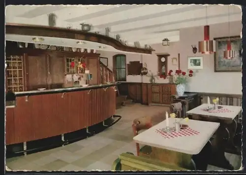 AK Nordenau /Hochsauerland, Hotel Gnacke, Interieur