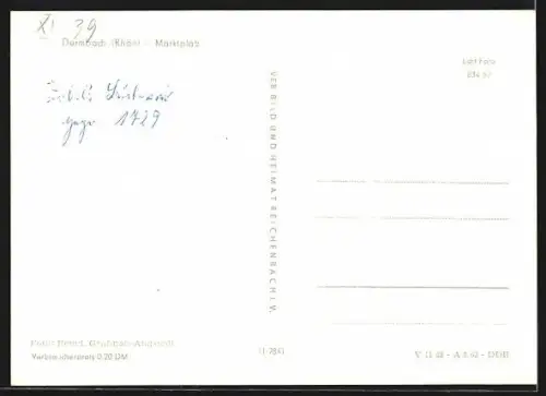 AK Dermbach /Rhön, Marktplatz mit Passanten