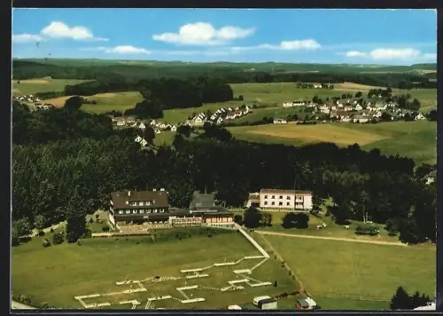 AK Marienheide, VdH-Waldhotel vom Flugzeug aus