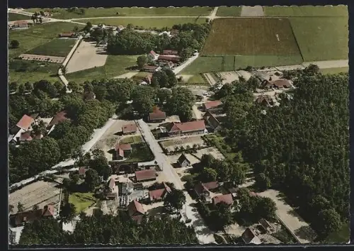 AK Volkwardingen, Ortsansicht vom Flugzeug aus
