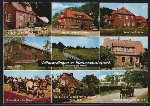 AK Volkwardingen, Pension Ernst Ripke, Pension Lückers-Hof, Pension Dittmer