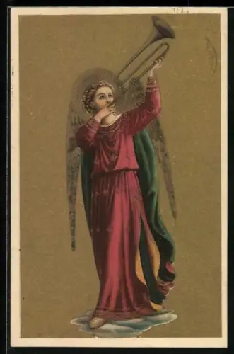 AK Engel mit Fanfare