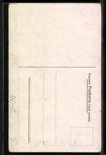 AK Frau auf einem Plumpsklo, Prosit Neujahr