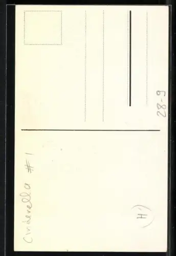 Künstler-AK Aschenputtel verliert den Schuh auf der Treppe